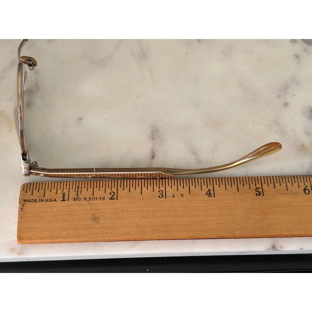 Vintage MCM 1950s Universal Optical Aluminum Cat Eye Glasses Frame 1/10 12K GF